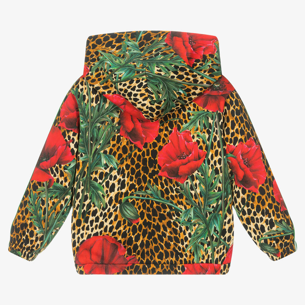 Dolce & Gabbana-Boys Cotton Leopard Zip-Up Top | Childrensalon Outlet