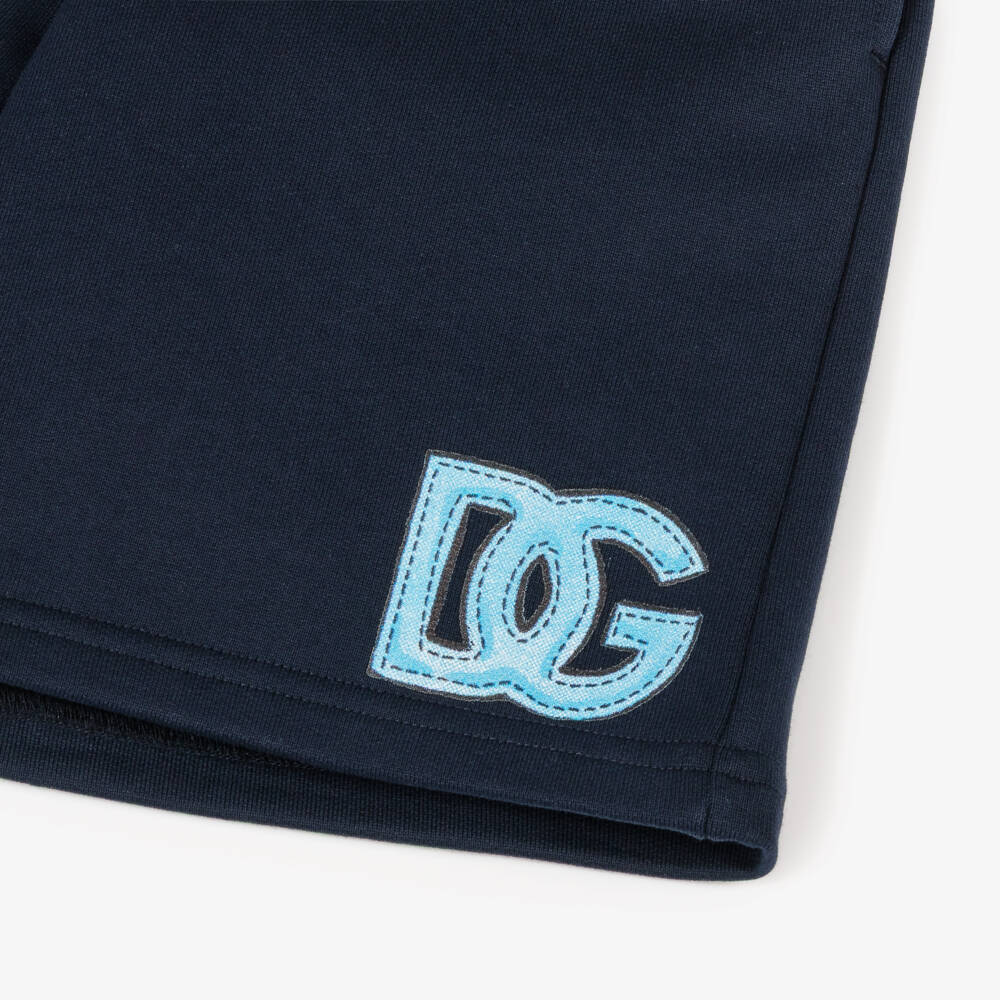 Dolce & Gabbana-Boys Cotton Navy Shorts | Childrensalon Outlet