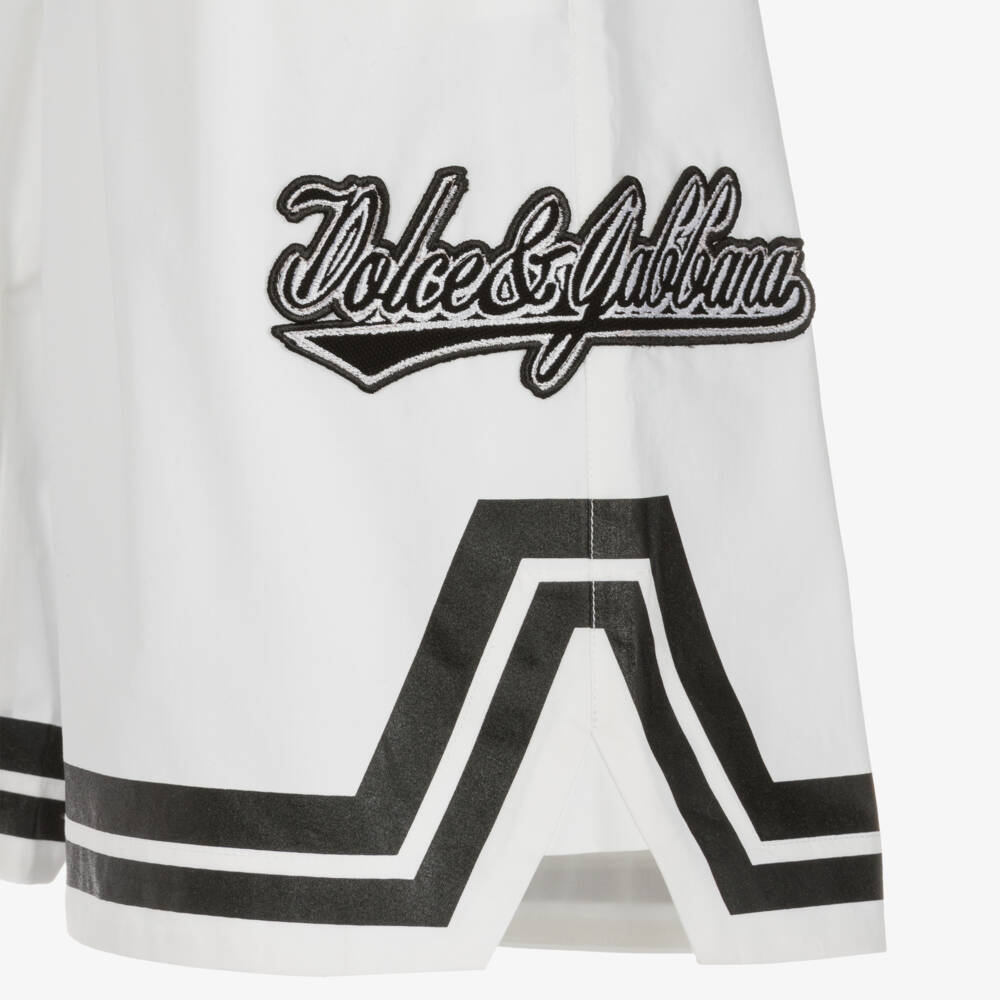 Dolce & Gabbana-Boys Cotton Poplin White Shorts | Childrensalon Outlet