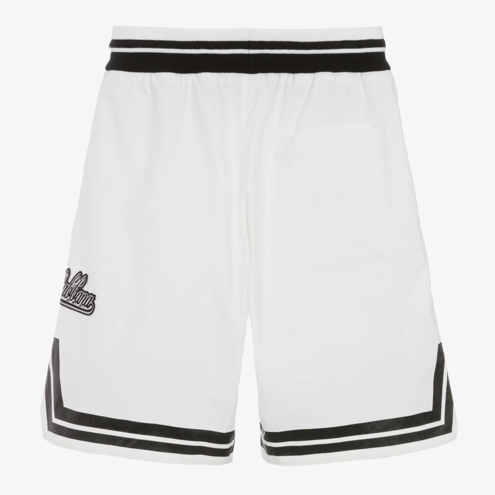 Dolce & Gabbana-Boys Cotton Poplin White Shorts | Childrensalon Outlet
