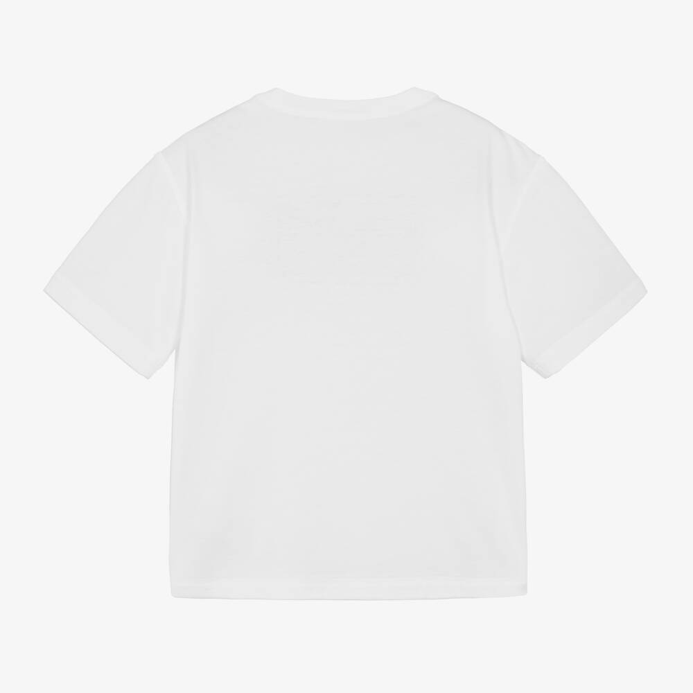 Dolce & Gabbana-Boys Cotton White Logo Top | Childrensalon Outlet