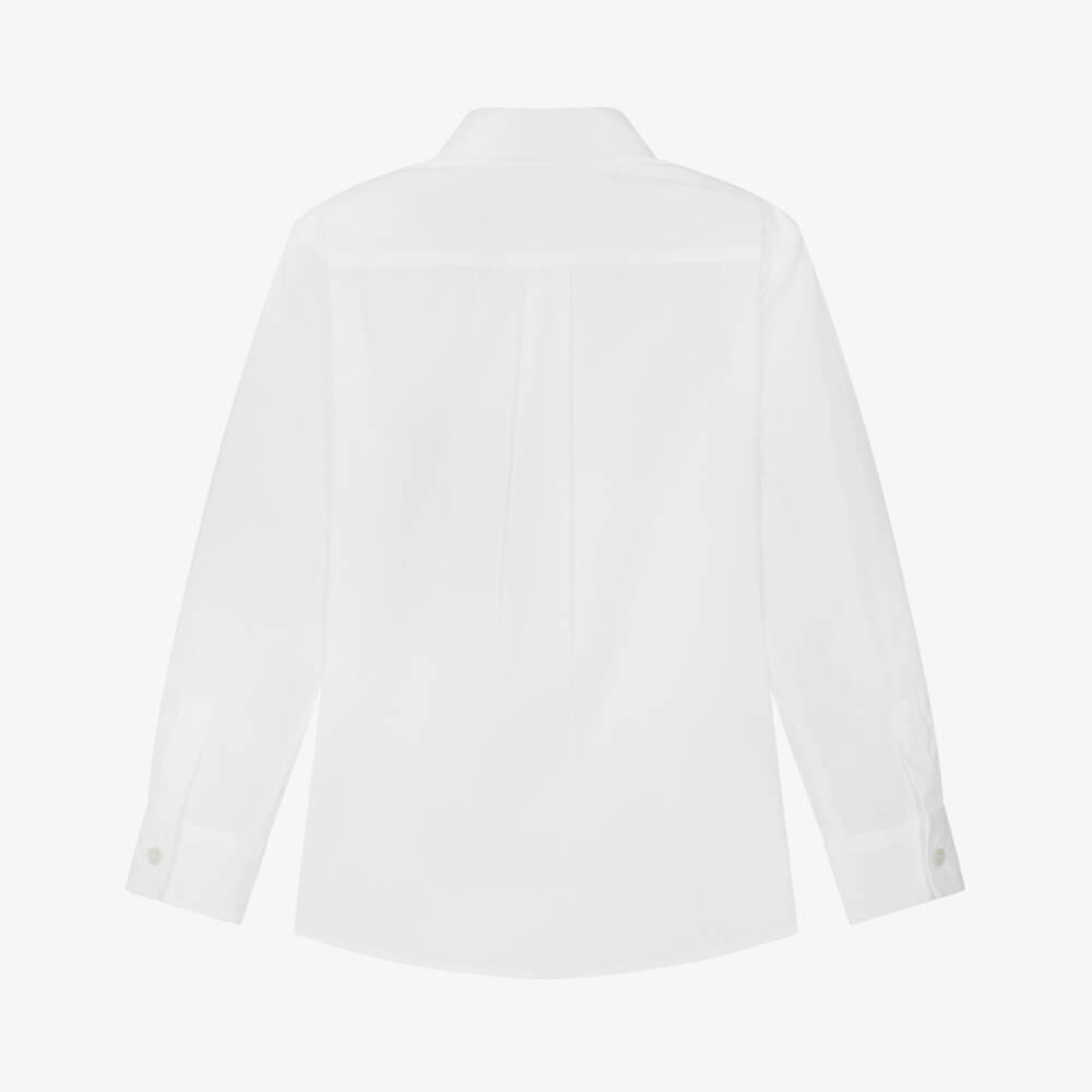 Dolce & Gabbana-Boys Crest Embroidered Cotton Shirt | Childrensalon Outlet