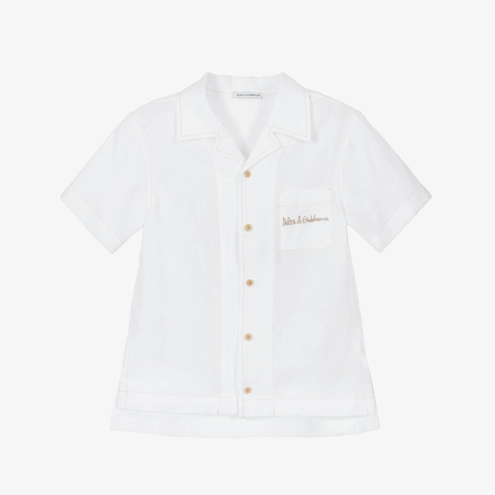 Dolce & Gabbana-Boys Crisp Linen Riviera Shirt | Childrensalon Outlet