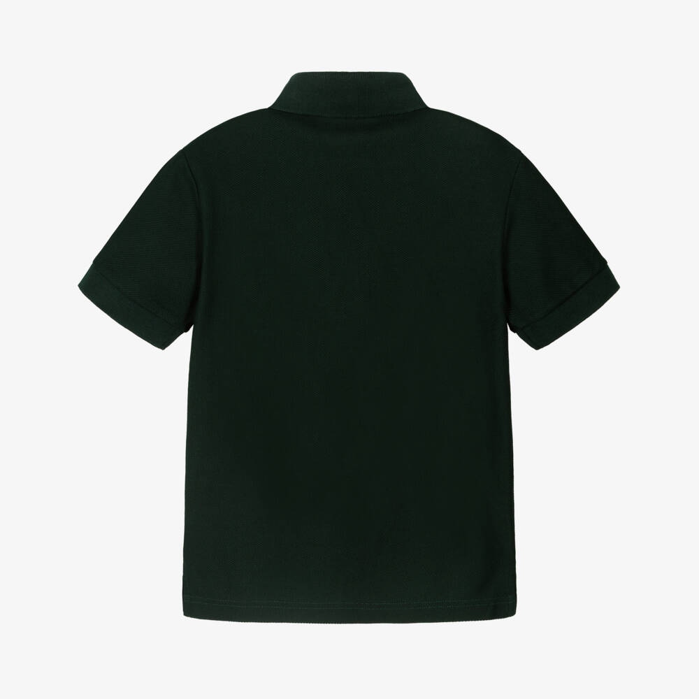 Dolce & Gabbana-Boys Dark Green Cotton Piqué Polo Shirt | Childrensalon Outlet