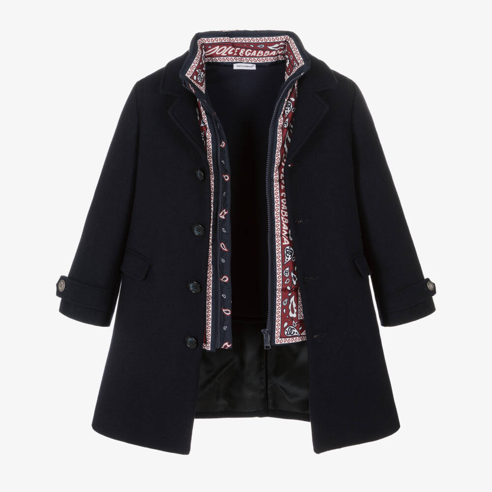 Dolce & Gabbana-Boys Dual-Style Woollen Coat | Childrensalon Outlet