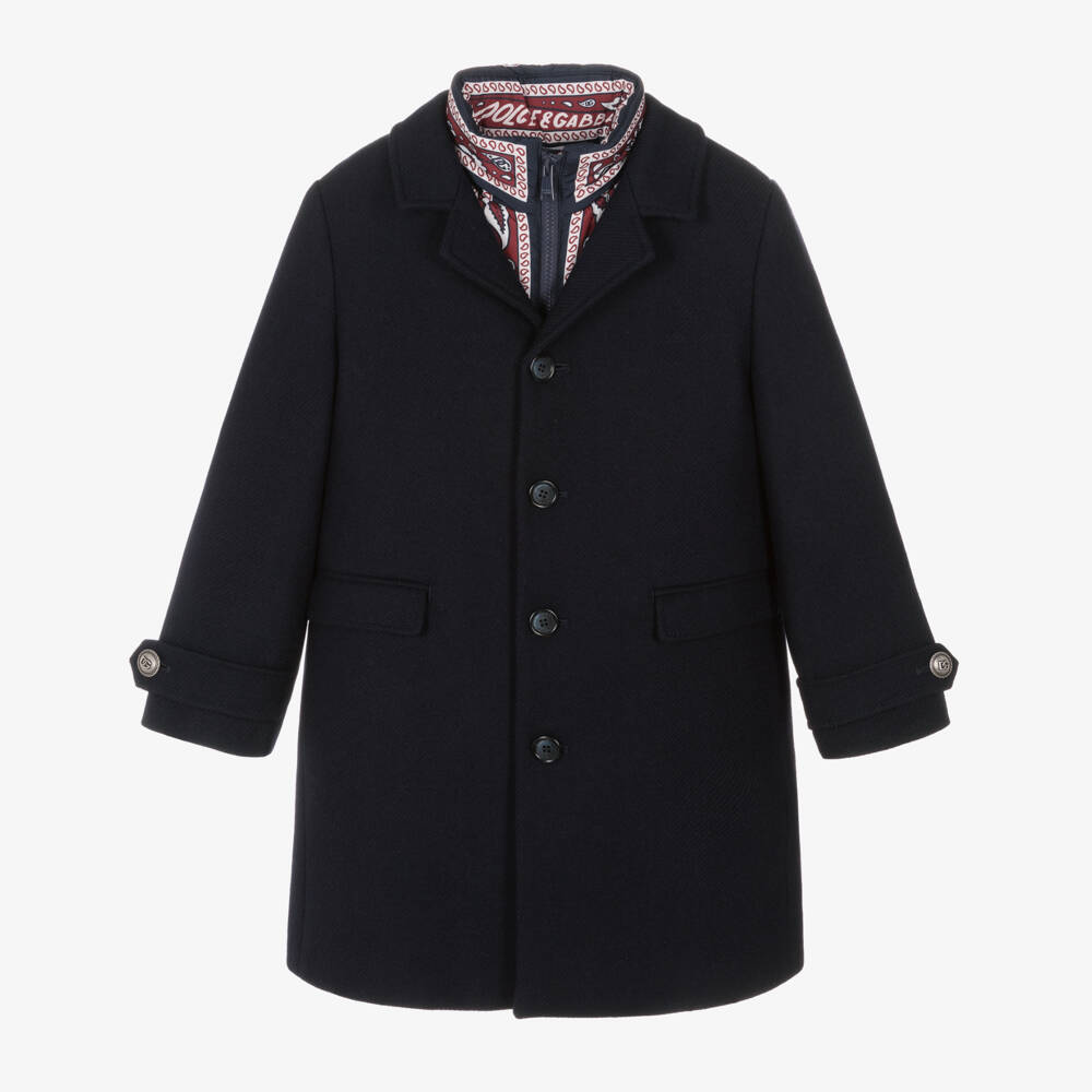 Dolce & Gabbana-Boys Dual-Style Woollen Coat | Childrensalon Outlet
