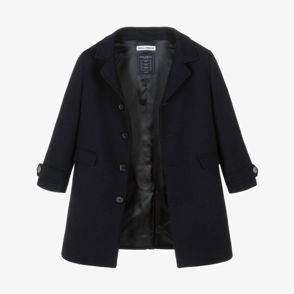 Dolce & Gabbana-Boys Dual-Style Woollen Coat | Childrensalon Outlet