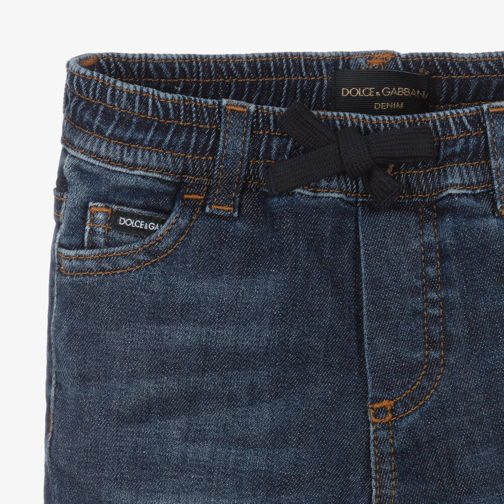 Dolce & Gabbana-Boys Easy-Wear Blue Denim Trousers | Childrensalon Outlet