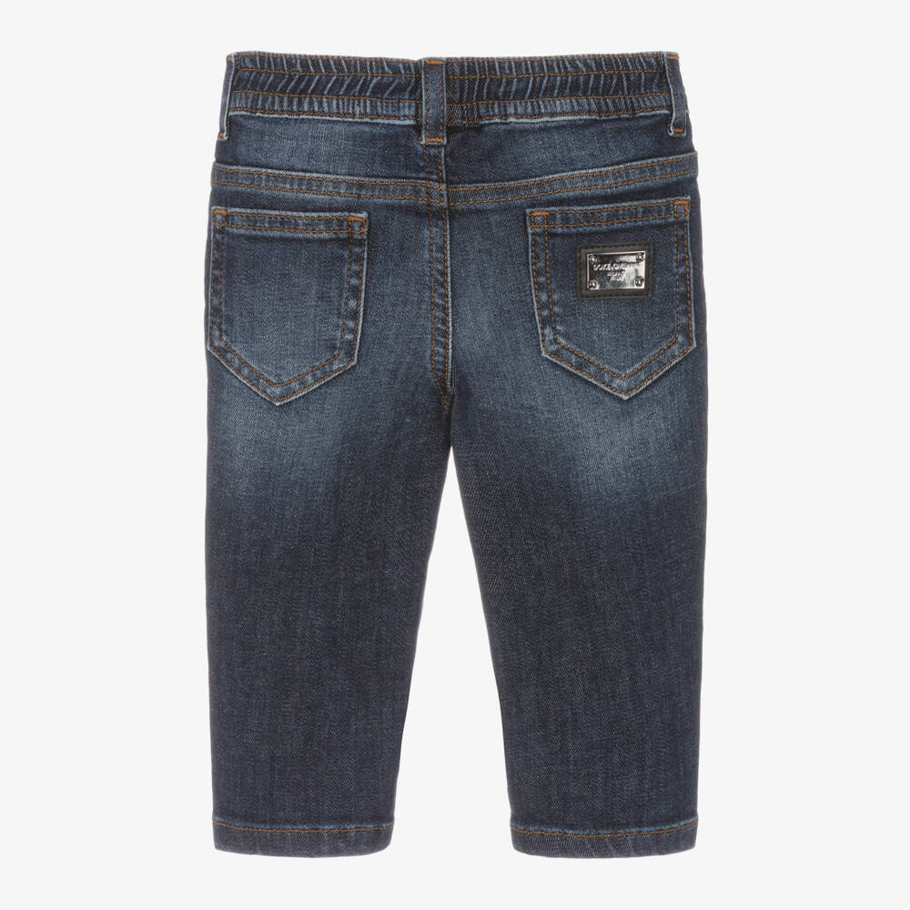Dolce & Gabbana-Boys Easy-Wear Blue Denim Trousers | Childrensalon Outlet