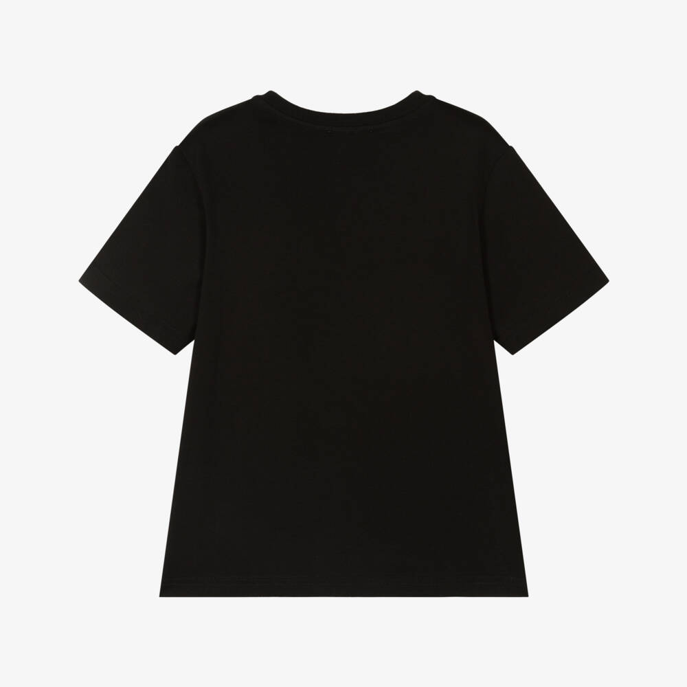 Dolce & Gabbana-Boys Ebony Emblem Cotton Tee | Childrensalon Outlet