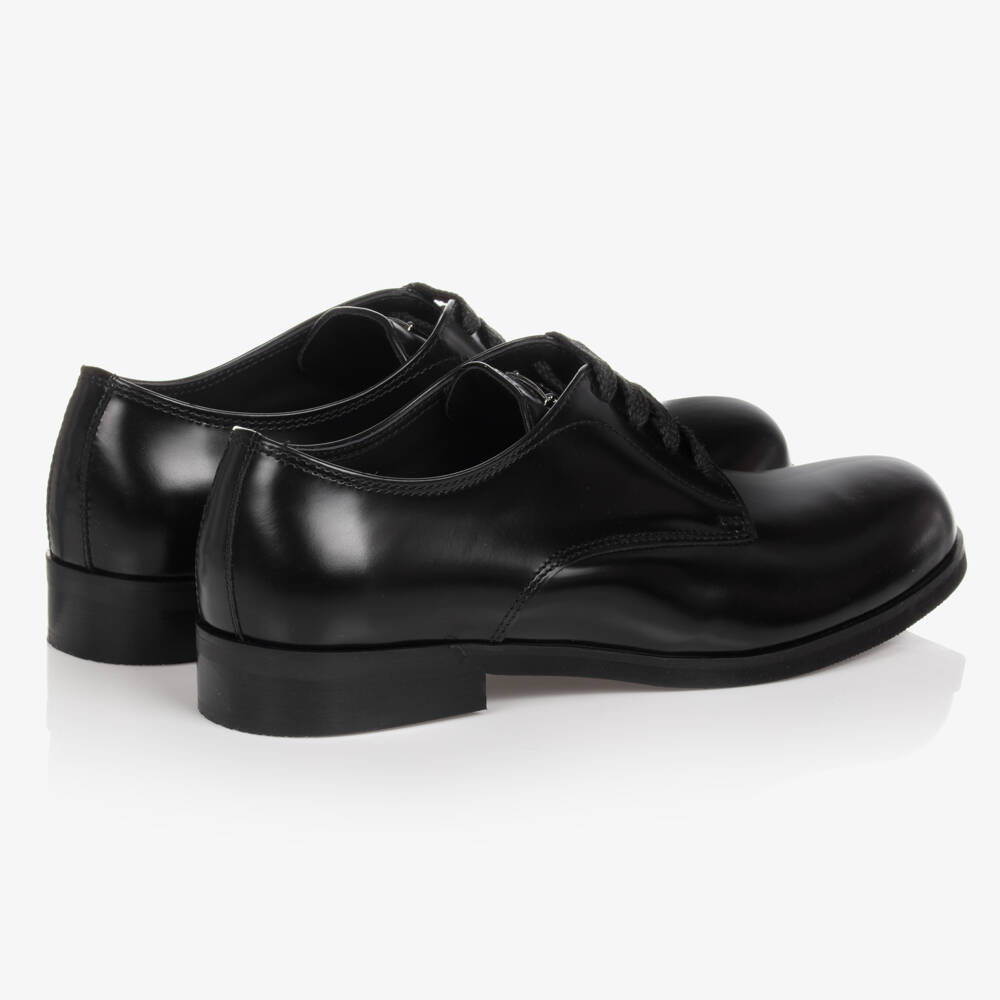 Dolce & Gabbana-Boys Elegant Black Leather Lace-Ups | Childrensalon Outlet