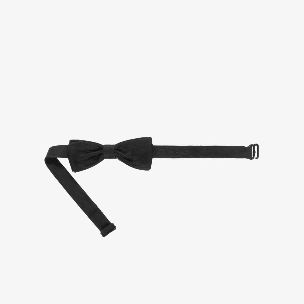 Dolce & Gabbana-Элегантный черный атласный галстук-бабочка для мальчиков | Childrensalon Outlet