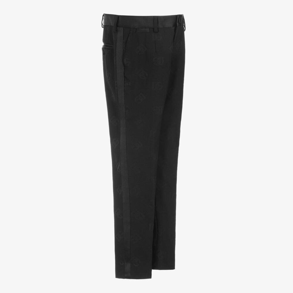 Dolce & Gabbana-Boys Elegant Black Wool Trousers | Childrensalon Outlet