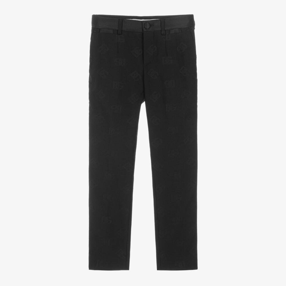 Dolce & Gabbana-Boys Elegant Black Wool Trousers | Childrensalon Outlet