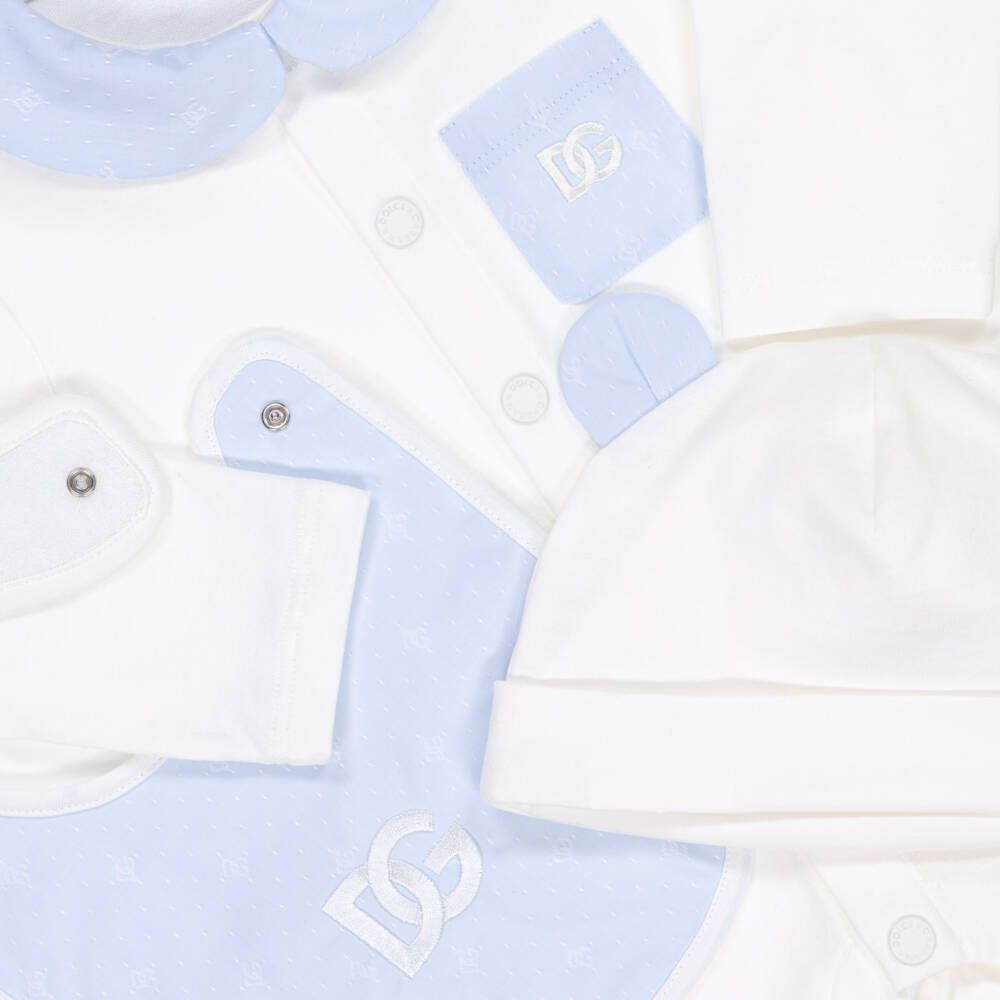 Dolce & Gabbana-Boys' Elegant Blue Babysuit Ensemble | Childrensalon Outlet