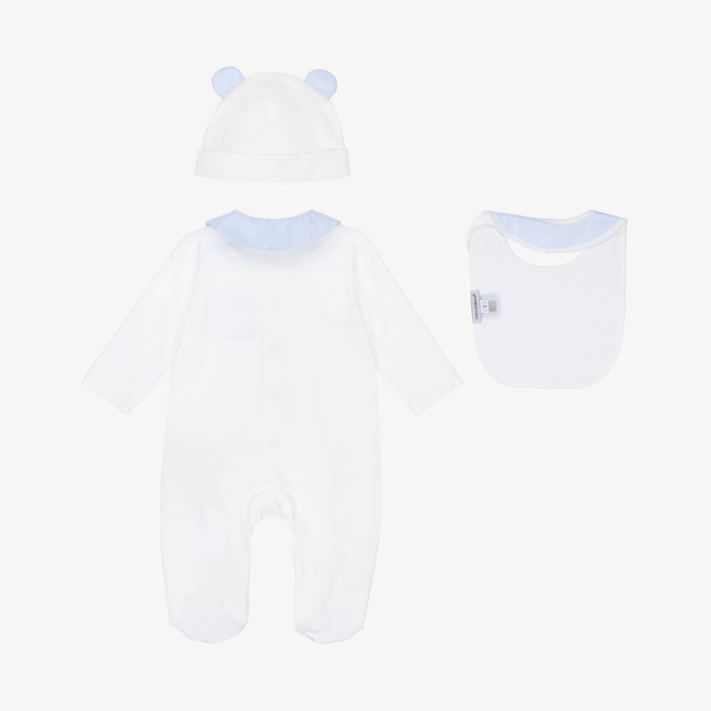 Dolce & Gabbana-Boys' Elegant Blue Babysuit Ensemble | Childrensalon Outlet