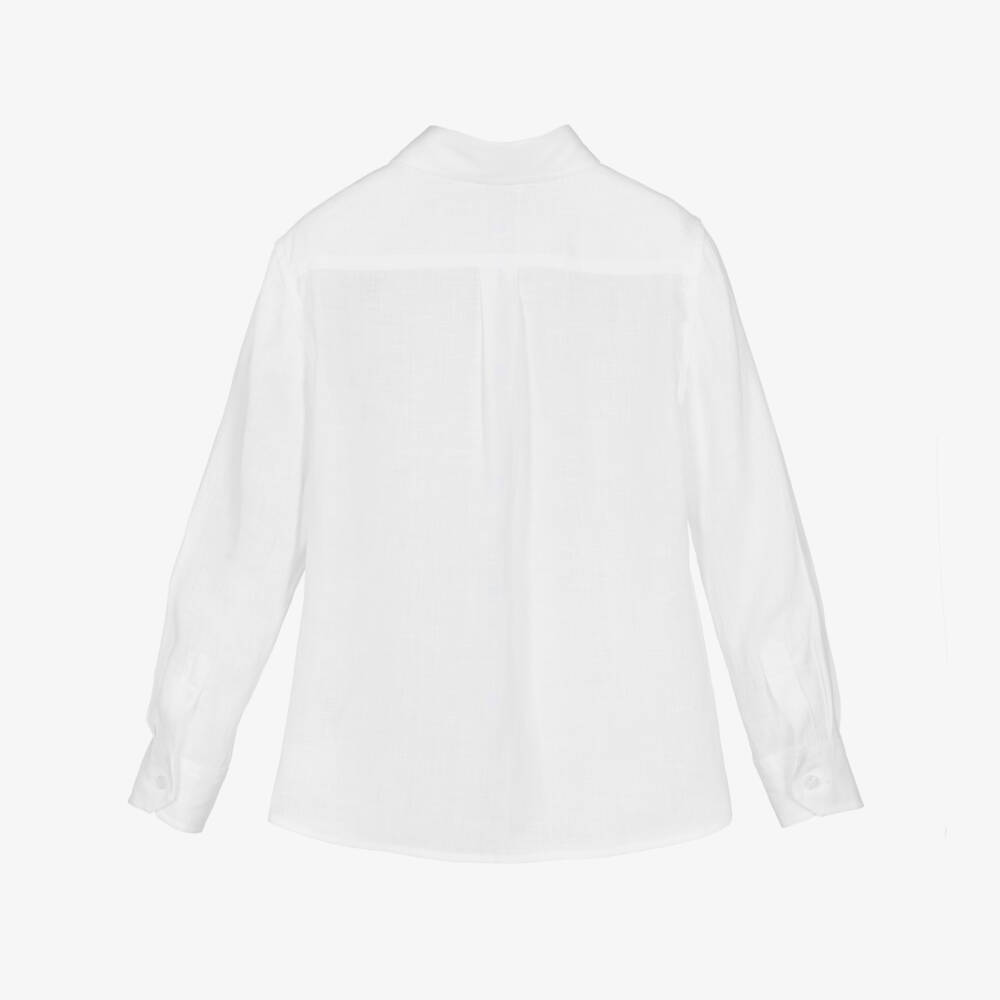 Dolce & Gabbana-قميص فاخر من الكتان للأولاد بشعار مميز | Childrensalon Outlet