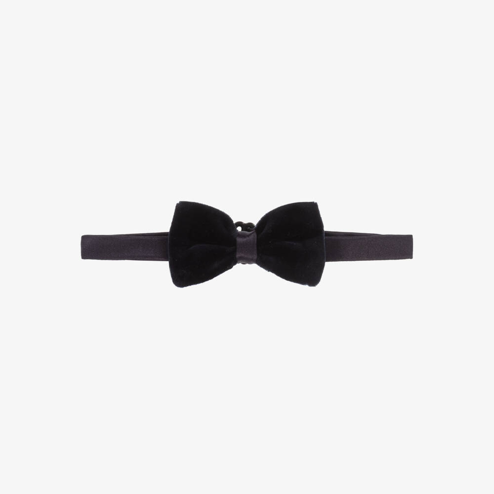 Dolce & Gabbana-Boys Elegant Midnight Velvet Cravat | Childrensalon Outlet