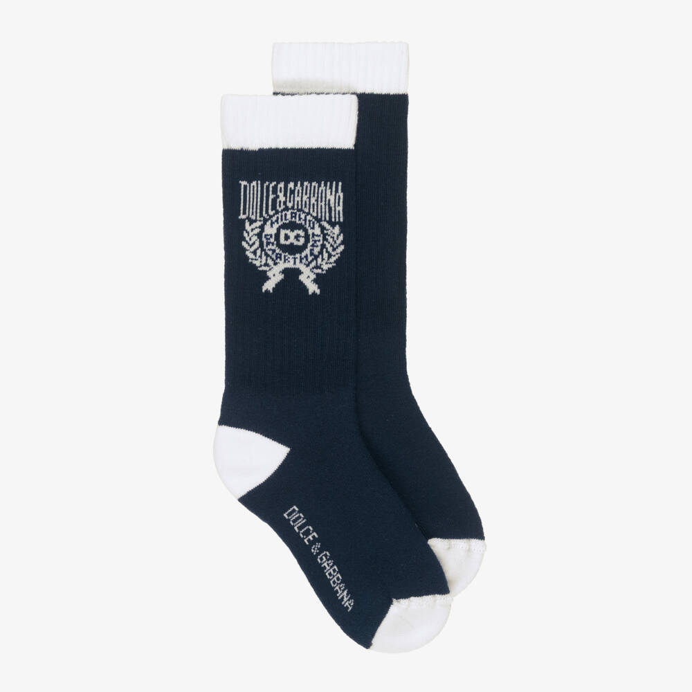 Dolce & Gabbana-Boys Emblem Knit Socks | Childrensalon Outlet