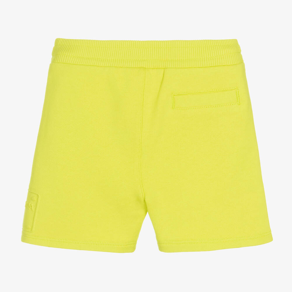 Dolce & Gabbana-Boys Green Embossed Logo Cotton Shorts | Childrensalon Outlet