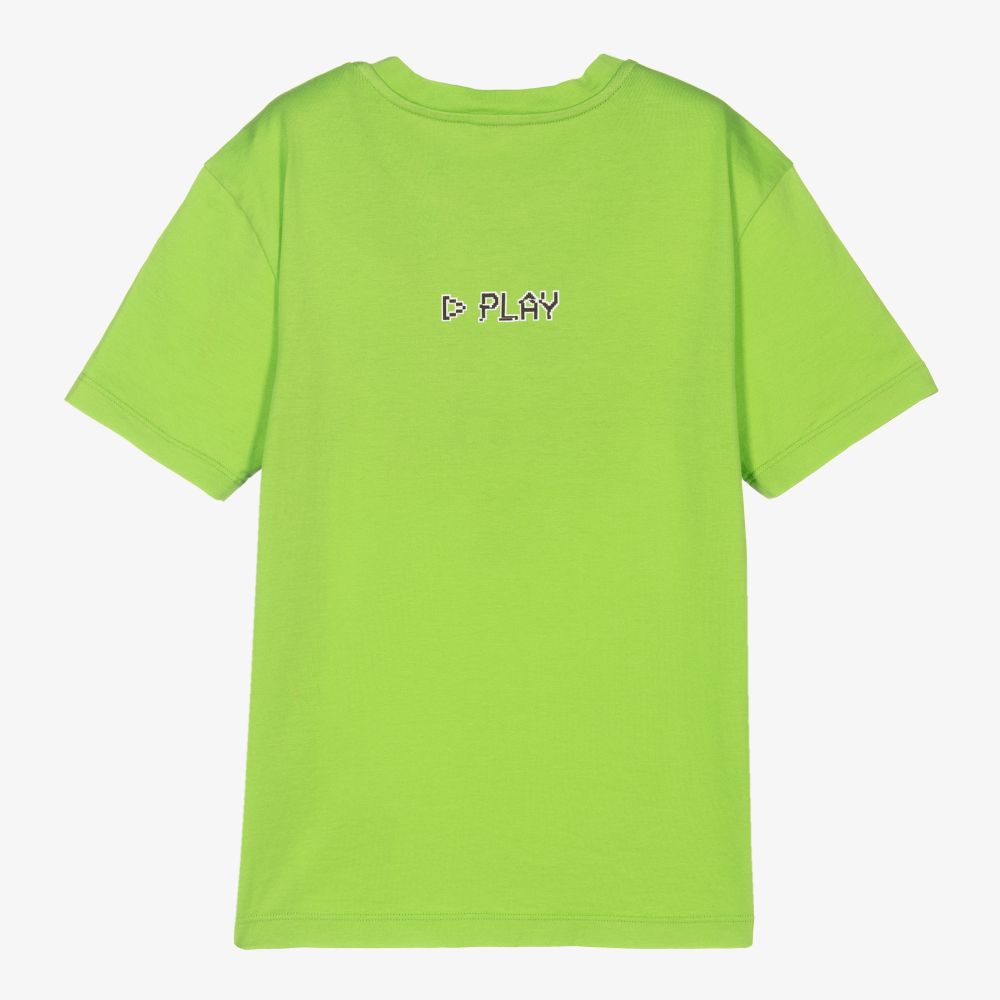 Dolce & Gabbana-Boys Green Logo T-Shirt | Childrensalon Outlet