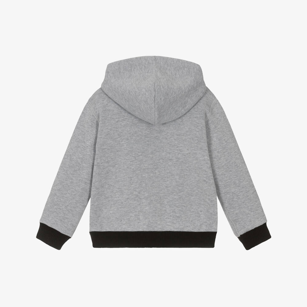 Dolce & Gabbana-Серый хлопковый худи на молнии для мальчиков | Childrensalon Outlet