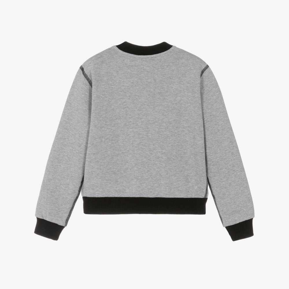 Dolce & Gabbana-سويت شيرت رمادي قطني للأولاد بأسلوب الفارسيتي | Childrensalon Outlet