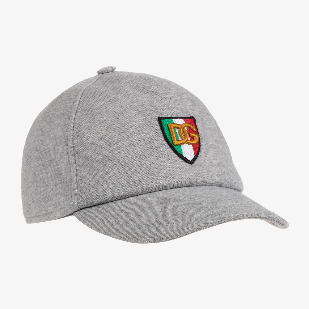 Dolce & Gabbana - Boys Grey Italy DG Logo Cap | Childrensalon