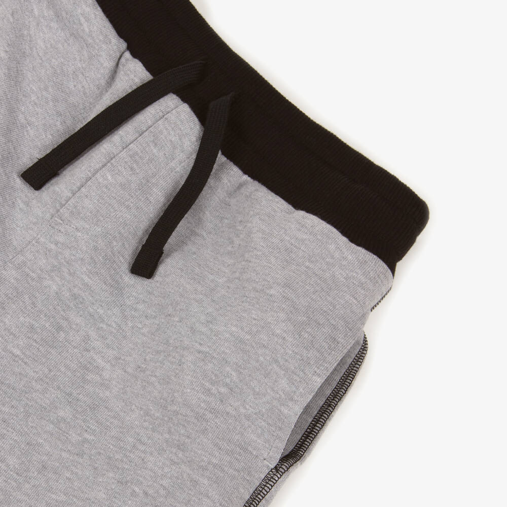 Dolce & Gabbana-Boys Grey Logo Cotton Shorts | Childrensalon Outlet