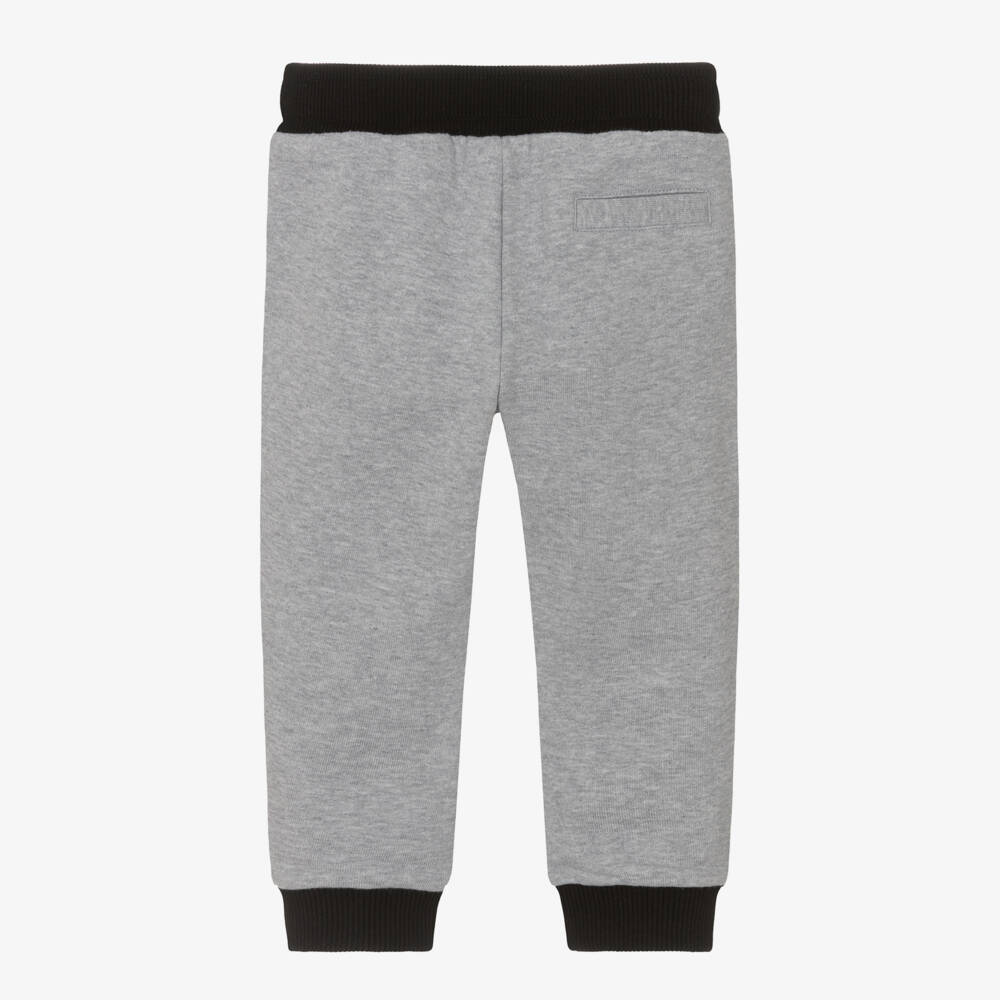 Dolce & Gabbana-Серые хлопковые джоггеры с логотипом для мальчиков | Childrensalon Outlet