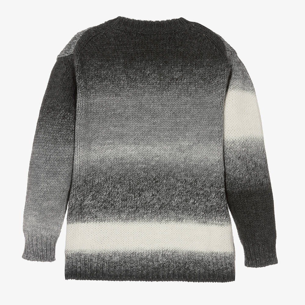 Dolce & Gabbana-بلوفر مزيج أكريليك محبوك لون رمادي أومبري | Childrensalon Outlet