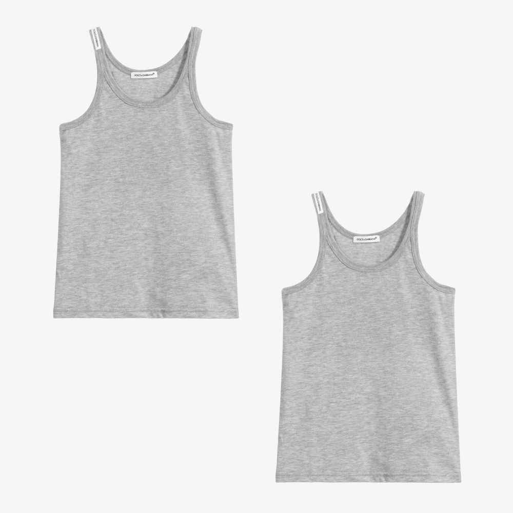 Dolce & Gabbana - Boys Grey Vests (2 Pack) | Childrensalon