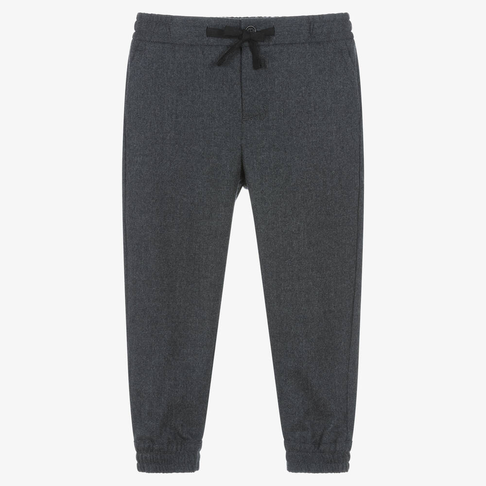 Dolce & Gabbana - Pantalon de jogging gris en laine | Childrensalon