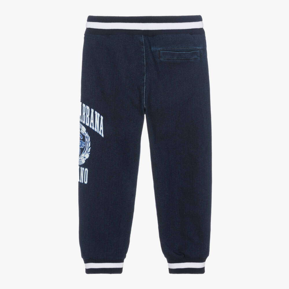 Dolce & Gabbana-Boys Indigo Denim Jogger Trousers | Childrensalon Outlet