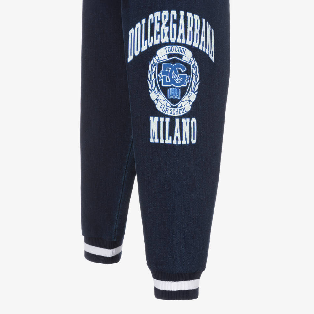 Dolce & Gabbana-Boys Indigo Denim Jogger Trousers | Childrensalon Outlet