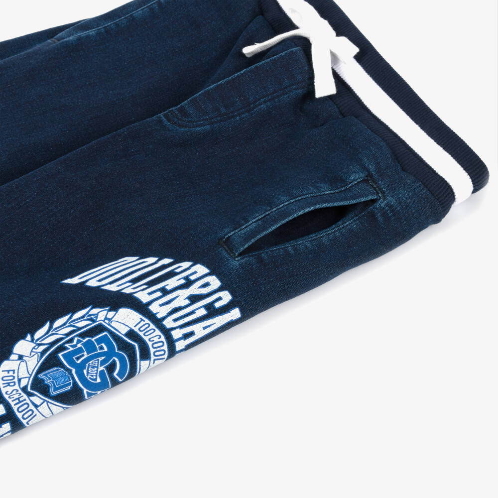 Dolce & Gabbana-Boys Indigo Denim Jogger Trousers | Childrensalon Outlet