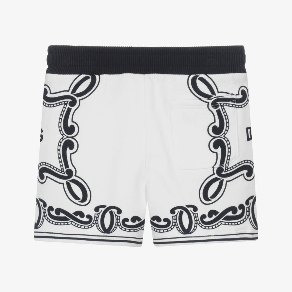 Dolce & Gabbana-Boys Ivory Bandana-Patterned Cotton Shorts | Childrensalon Outlet