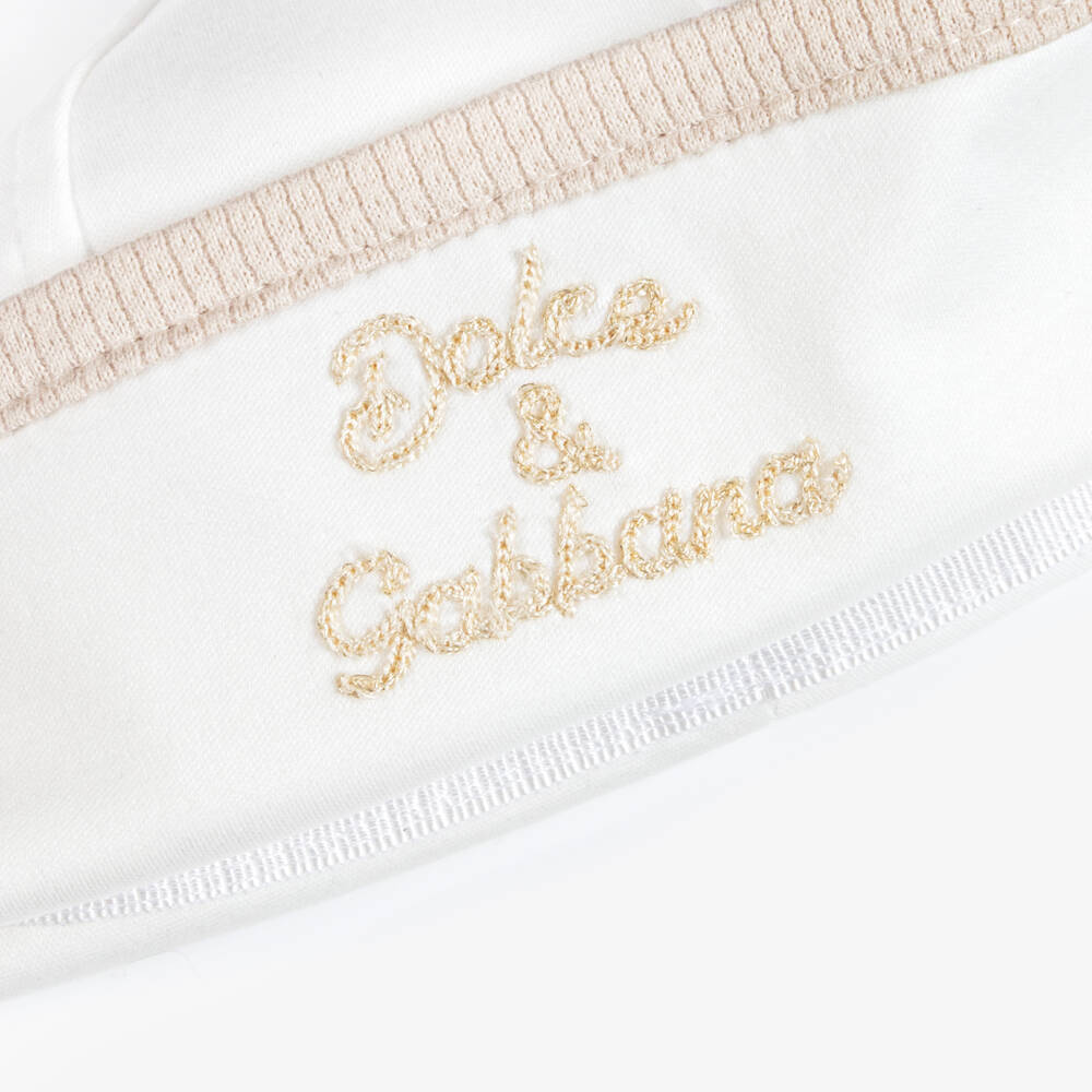Dolce & Gabbana-Boys Ivory & Beige Cotton Sailor Hat | Childrensalon Outlet