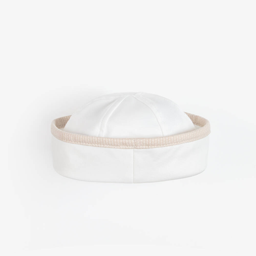 Dolce & Gabbana-Boys Ivory & Beige Cotton Sailor Hat | Childrensalon Outlet
