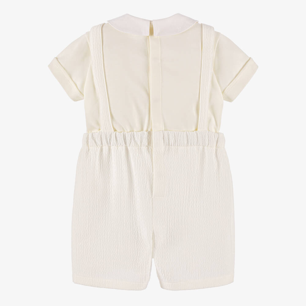 Dolce & Gabbana-Boys Ivory Cotton Ceremony Romper | Childrensalon Outlet