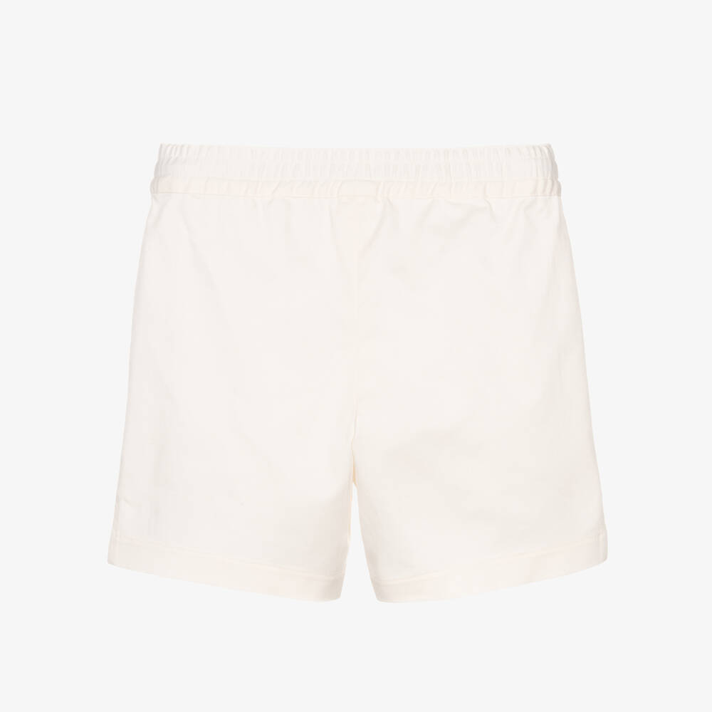 Dolce & Gabbana-Boys Ivory Cotton Crossover DG Shorts | Childrensalon Outlet