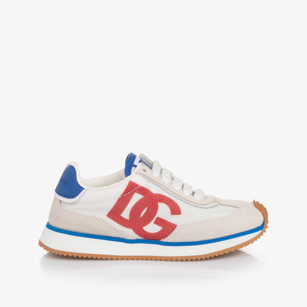 Dolce & Gabbana-Boys Ivory Designer Sneakers | Childrensalon Outlet
