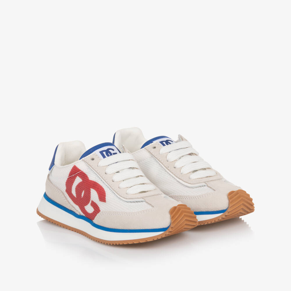 Dolce & Gabbana-حذاء رياضي فاخر عاجي للأولاد | Childrensalon Outlet