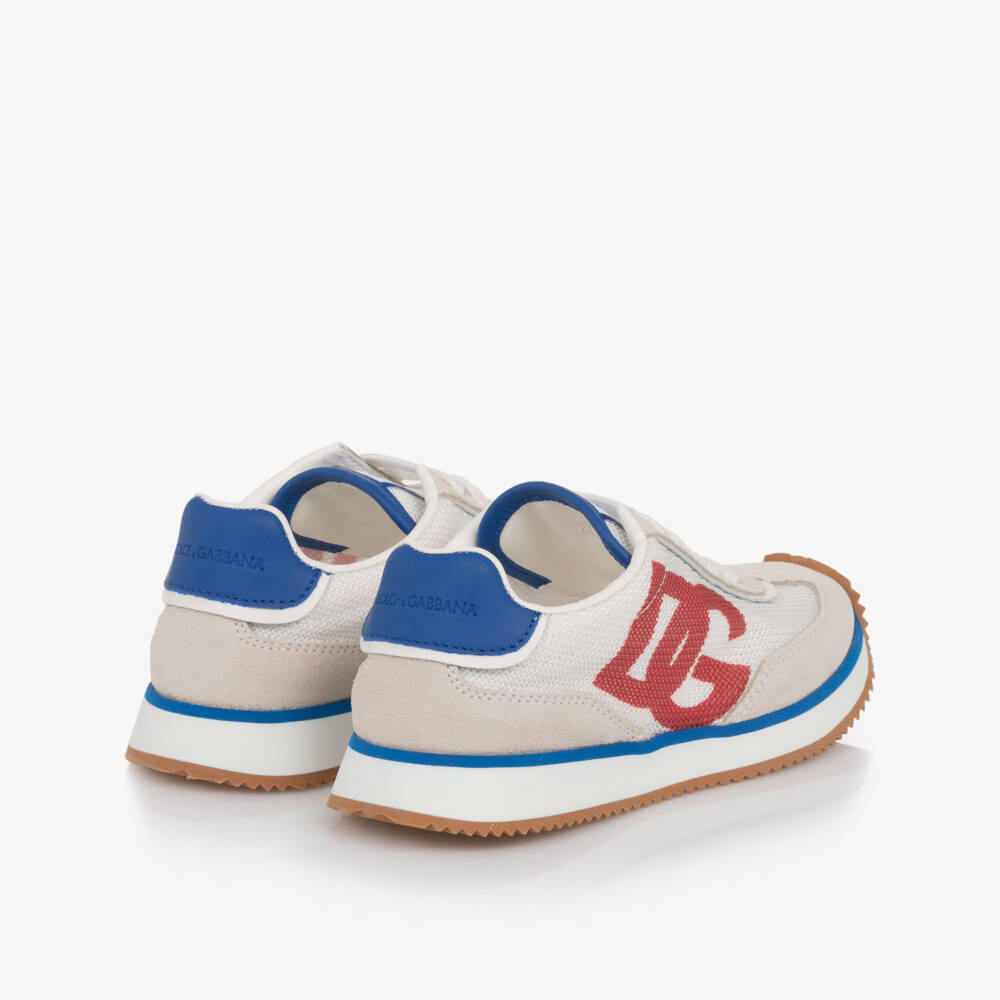 Dolce & Gabbana-Boys Ivory Designer Sneakers | Childrensalon Outlet