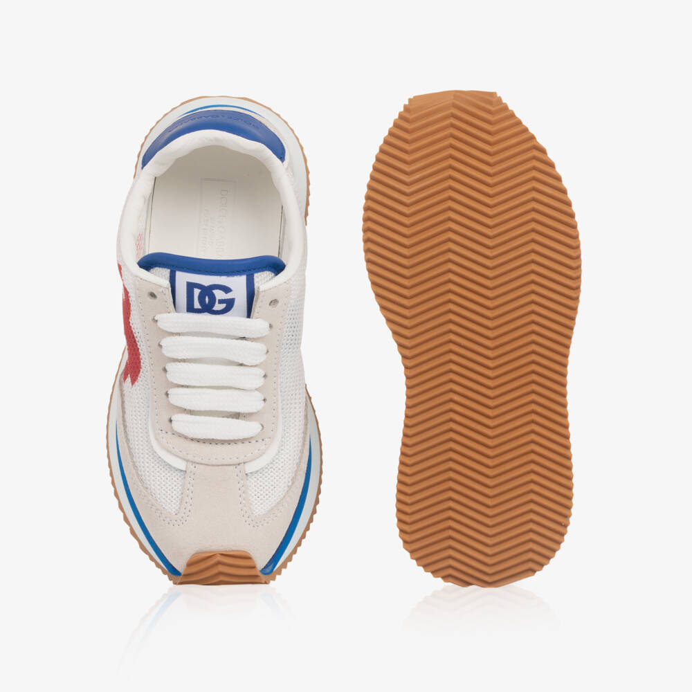 Dolce & Gabbana-Boys Ivory Designer Sneakers | Childrensalon Outlet