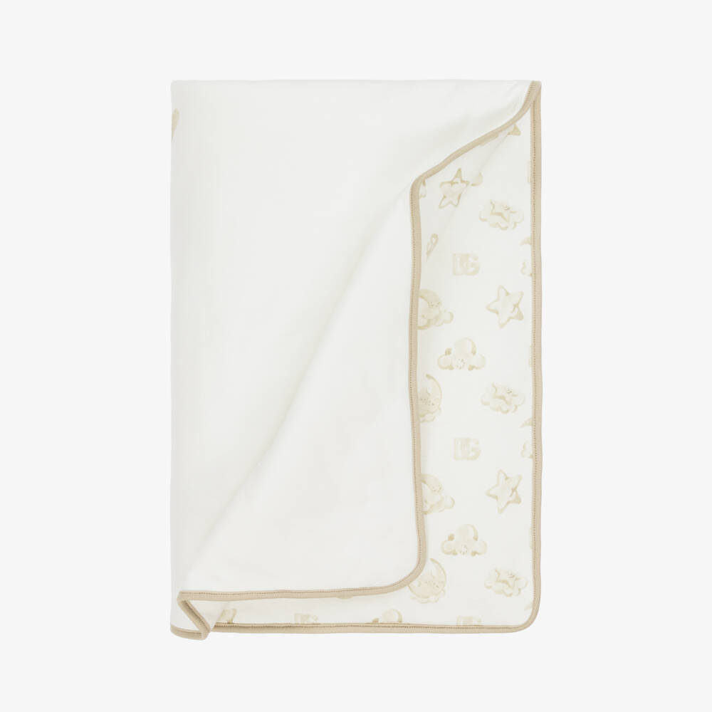 Dolce & Gabbana-Boys' Ivory Emblem Snuggle Wrap | Childrensalon Outlet