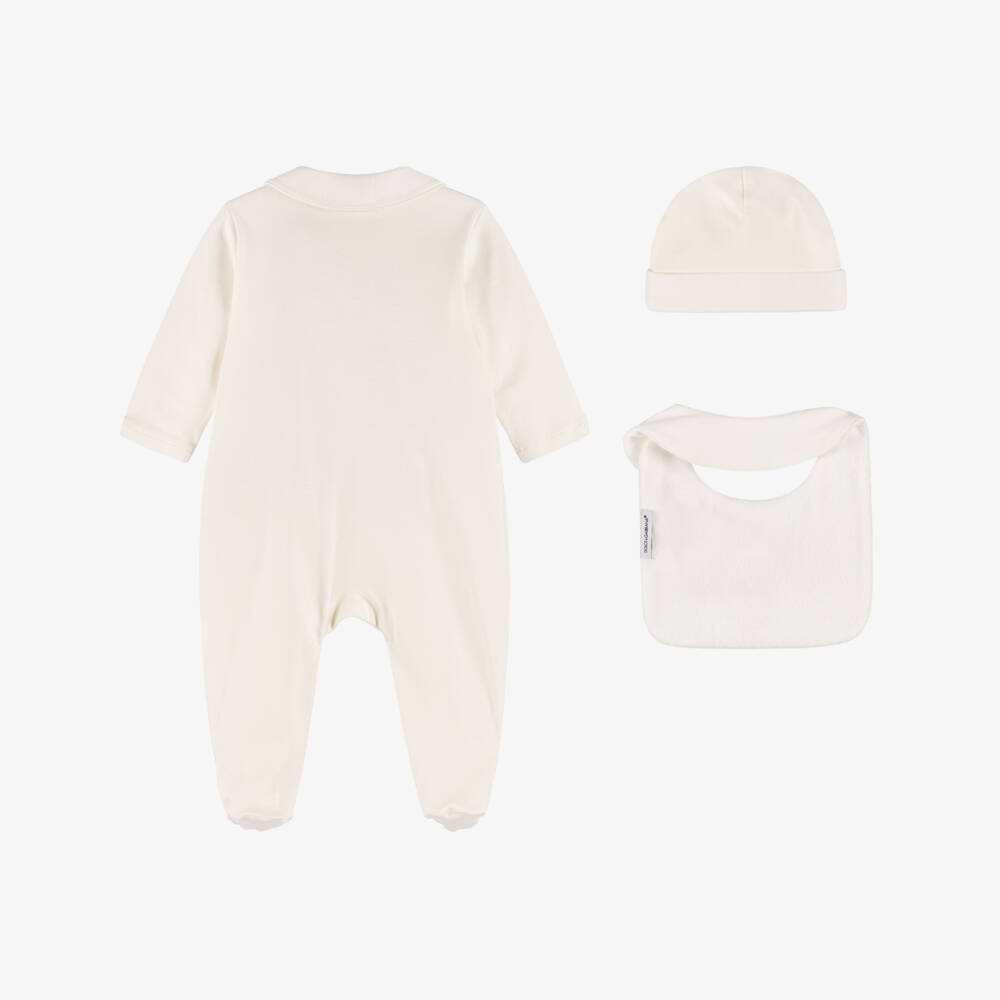 Dolce & Gabbana-Boys Ivory Ensemble Babygrow Set | Childrensalon Outlet