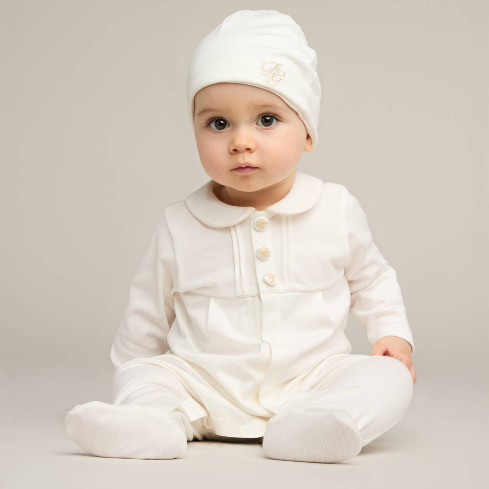 Dolce & Gabbana-Boys Ivory Ensemble Babygrow Set | Childrensalon Outlet