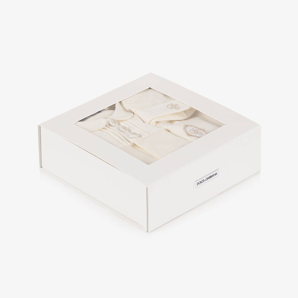 Dolce & Gabbana-Boys Ivory Ensemble Babygrow Set | Childrensalon Outlet