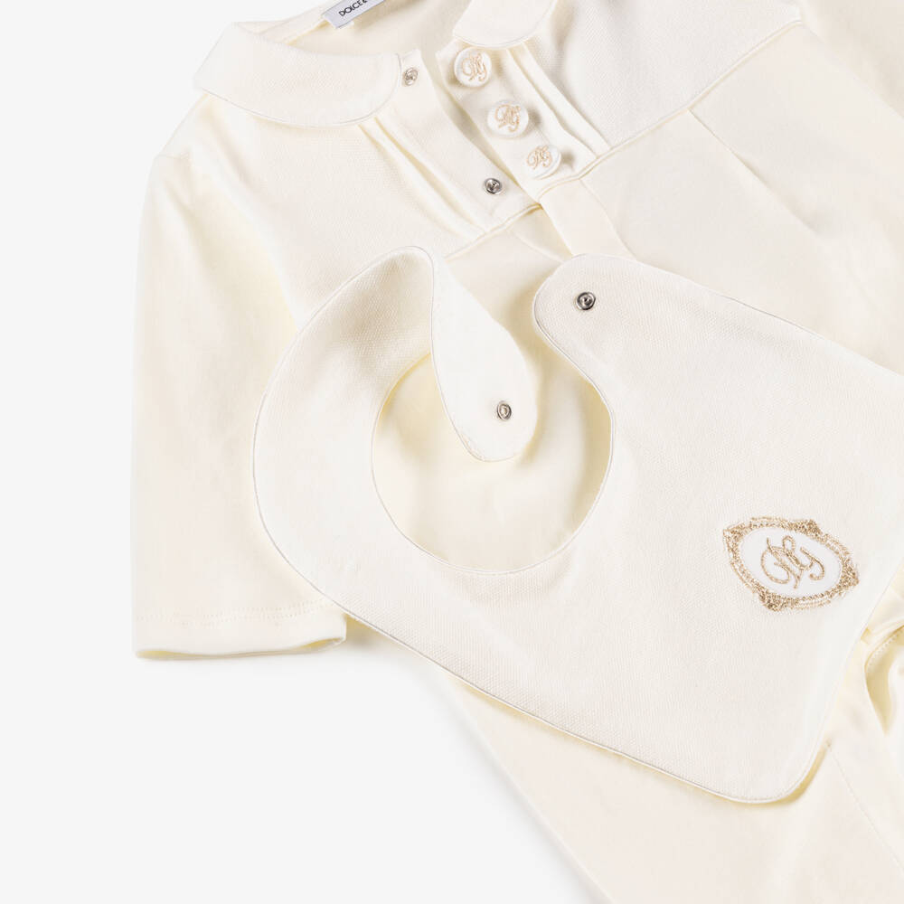 Dolce & Gabbana-Boys Ivory Ensemble Babygrow Set | Childrensalon Outlet